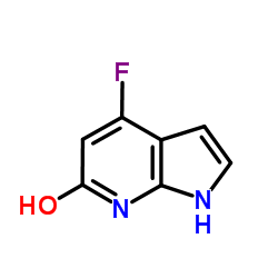 4-Fluoro-1,7-dihydro-6H-pyrrolo[2,3-b]pyridin-6-one结构式