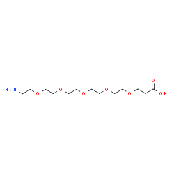 Amino-PEG5-C2-acid Structure