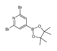 2,6-二溴-4-(4,4,5,5-四甲基-1,3,2-二噁硼烷-2-基)吡啶结构式