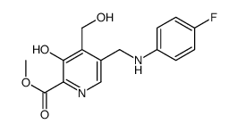 methyl 5-[(4-fluoroanilino)methyl]-3-hydroxy-4-(hydroxymethyl)pyridine-2-carboxylate结构式