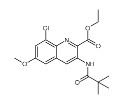 ethyl 8-chloro-6-methoxy-3-[(2,2-dimethylpropanoyl)amino]quinoline-2-carboxylate结构式