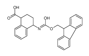 4-(9H-fluoren-9-ylmethoxycarbonylamino)tetralin-1-carboxylic acid结构式