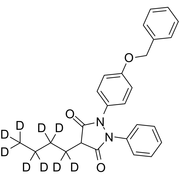 4’-O-Benzyl Oxyphenbutazone-d9结构式