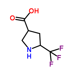 5-(trifluoromethyl)pyrrolidine-3-carboxylic acid结构式