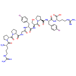(p-Chloro-Phe5·8)-Bradykinin structure