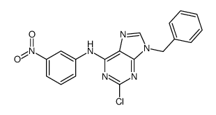 9-benzyl-2-chloro-N-(3-nitrophenyl)purin-6-amine Structure