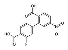 4-(2-carboxy-5-nitrophenyl)-2-fluorobenzoic acid结构式