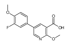 5-(3-fluoro-4-methoxyphenyl)-2-methoxypyridine-3-carboxylic acid结构式