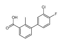 3-(3-chloro-4-fluorophenyl)-2-methylbenzoic acid Structure