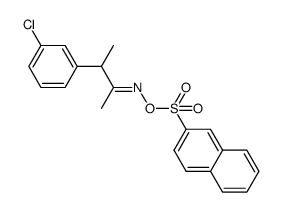 3-(3-chlorophenyl)butan-2-one O-naphthalen-2-ylsulfonyl oxime结构式