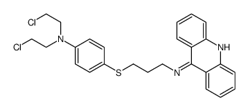 N-(3-((4-(Bis(2-chloroethyl)amino)phenyl)thio)propyl)-9-acridinamine Structure