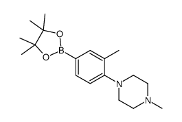 1-methyl-4-[2-methyl-4-(4,4,5,5-tetramethyl-1,3,2-dioxaborolan-2-yl)phenyl]piperazine Structure