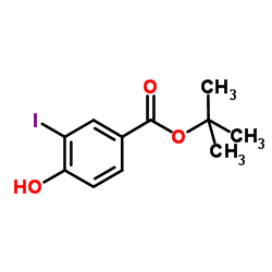 2-Methyl-2-propanyl 4-hydroxy-3-iodobenzoate Structure