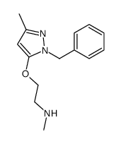 2-[(1-Benzyl-3-methyl-1H-pyrazol-5-yl)oxy]-N-methylethanamine structure