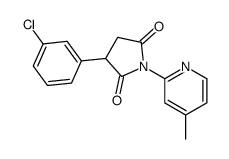 3-(3-Chlorophenyl)-1-(4-methyl-2-pyridinyl)-2,5-pyrrolidinedione结构式