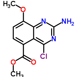 Methyl 2-amino-4-chloro-8-Methoxyquinazoline-5-carboxylate structure
