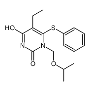5-ethyl-6-phenylsulfanyl-1-(propan-2-yloxymethyl)pyrimidine-2,4-dione Structure