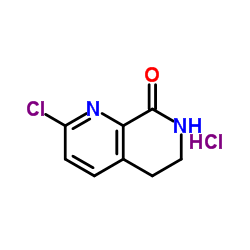 2-Chloro-6,7-dihydro-1,7-naphthyridin-8(5H)-one hydrochloride (1:1) Structure