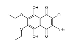 3-amino-2-hydroxy-6,7-diethoxynaphthazarine结构式