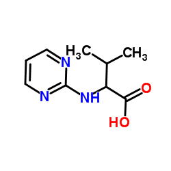 3-METHYL-2-(PYRIMIDIN-2-YLAMINO)BUTANOIC ACID结构式