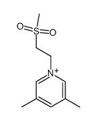 3,5-dimethyl-1-(2-(methylsulfonyl)ethyl)pyridin-1-ium结构式