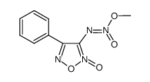 3-[(E)-(methoxy-ONN-azoxy)-4-phenyl]-1,2,5-oxadiazole-2-oxide Structure