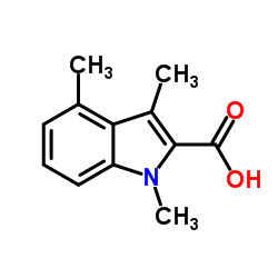 1,3,4-Trimethyl-1H-indole-2-carboxylic acid structure