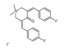 3,5-bis[(4-fluorophenyl)methylidene]-1,1-dimethylpiperidin-1-ium-4-one,iodide Structure