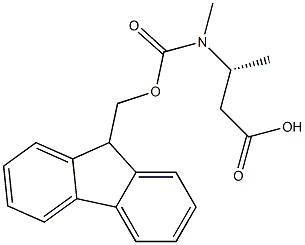(R)-3-((((9H-芴-9-基)甲氧基)羰基)(甲基)氨基)丁酸结构式