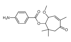 5-(4-aminobenzoyloxy)-4-methoxy-2,6,6-trimethyl-2-cyclohepten-1-one结构式