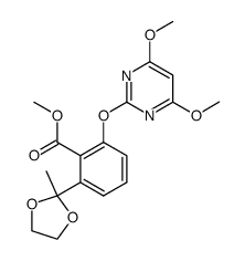 methyl 2-(4,6-dimethoxypyrimidin-2-yloxy)-6-(2-methyl-1,3-dioxolan-2-yl)benzoate结构式