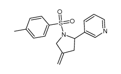 N-tosyl-2-(3-pyridyl)-4-methylenepyrrolidine结构式