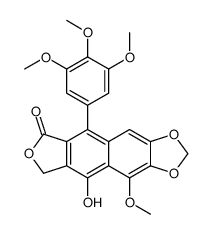 5-hydroxy-4-methoxy-9-(3,4,5-trimethoxyphenyl)-6H-[2]benzofuro[6,5-f][1,3]benzodioxol-8-one Structure