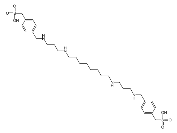 [4-[[3-[8-[3-[[4-(sulfomethyl)phenyl]methylamino]propylamino]octylamino]propylamino]methyl]phenyl]methanesulfonic acid结构式