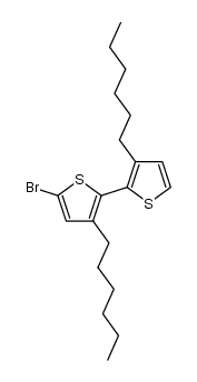 5-bromo-3,3'-dihexyl-2,2'-bithiophene结构式