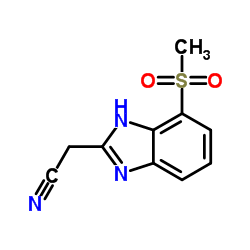 2-(氰基甲基)-7-甲砜基苯并咪唑结构式