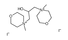 1,3-bis(4-methylmorpholin-4-ium-4-yl)propan-2-ol,diiodide结构式