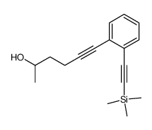 6-(2-((Trimethylsilyl)ethynyl)phenyl)-5-hexyn-2-ol Structure