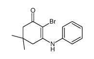 3-anilino-2-bromo-5,5-dimethylcyclohex-2-en-1-one Structure