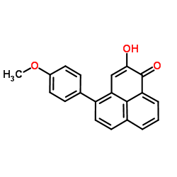 2-羟基-4-(4-甲氧基苯基)-1H-萘嵌苯-1-酮结构式