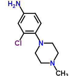 3-Chloro-4-(4-methylpiperazin-1-yl)benzenamine structure