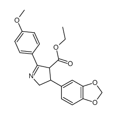 Ethyl 2-(4-methoxyphenyl)-4-(1,3-benzodioxol-5-yl)-4.5-dihydro-3H-pyrrole-3-carboxylate Structure