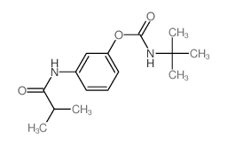 Carbamic acid, (1, 1-dimethylethyl)-, 3-[(2-methyl-1-oxopropyl)amino]phenyl ester结构式