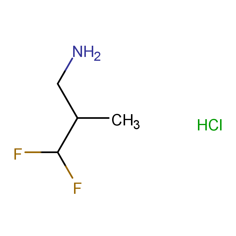 3,3-difluoro-2-methylpropan-1-amine hydrochloride结构式