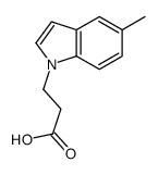 3-(5-Methyl-1H-indol-1-yl)propanoic acid结构式