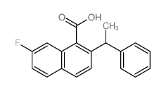 7-fluoro-2-(1-phenylethyl)naphthalene-1-carboxylic acid结构式