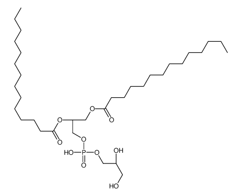 [(2R)-3-[2,3-dihydroxypropoxy(hydroxy)phosphoryl]oxy-2-tetradecanoyloxypropyl] tetradecanoate结构式