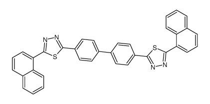 2-naphthalen-1-yl-5-[4-[4-(5-naphthalen-1-yl-1,3,4-thiadiazol-2-yl)phenyl]phenyl]-1,3,4-thiadiazole Structure