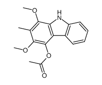 4-acetoxy-1,3-dimethoxy-2-methyl-9H-carbazole结构式
