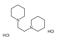 Piperidine, 1,1'-(1,2-ethanediyl)bis-, dihydrochloride Structure